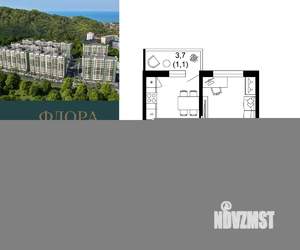 1-к квартира, вторичка, 34м2, 6/12 этаж