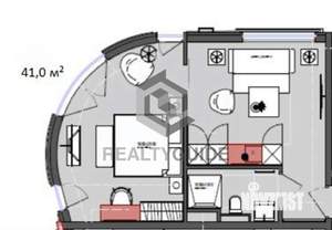 2-к квартира, вторичка, 41м2, 1/4 этаж