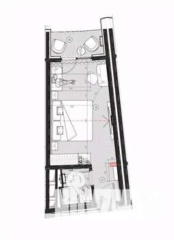 Студия квартира, вторичка, 19м2, 10/11 этаж