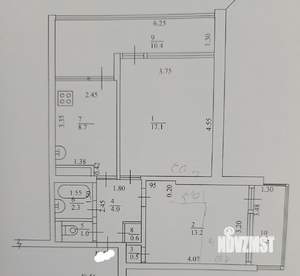 2-к квартира, вторичка, 47м2, 2/14 этаж