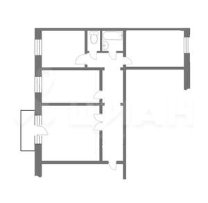 3-к квартира, вторичка, 72м2, 3/5 этаж