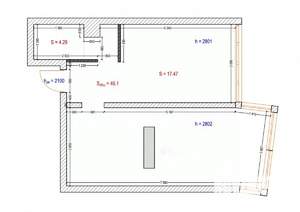 2-к квартира, вторичка, 46м2, 3/21 этаж