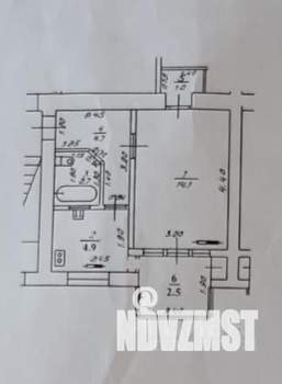1-к квартира, вторичка, 35м2, 4/5 этаж