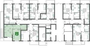 1-к квартира, вторичка, 39м2, 1/12 этаж