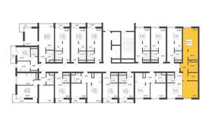 2-к квартира, вторичка, 46м2, 2/19 этаж