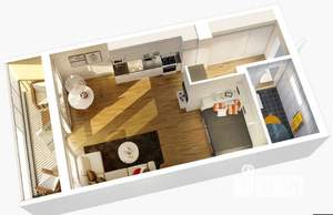 Студия квартира, вторичка, 30м2, 3/5 этаж