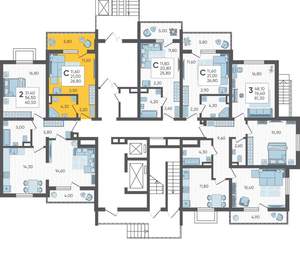 Студия квартира, вторичка, 27м2, 1/16 этаж