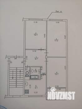 3-к квартира, вторичка, 66м2, 5/5 этаж