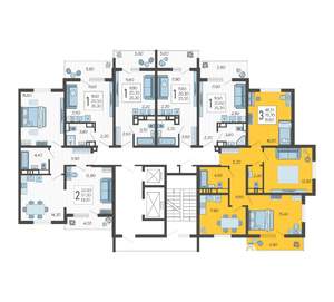 3-к квартира, строящийся дом, 82м2, 4/10 этаж