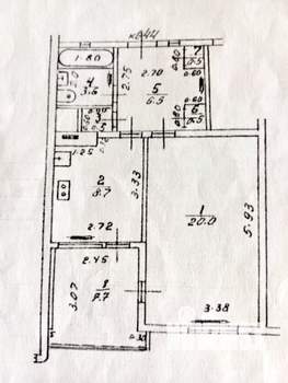 2-к квартира, вторичка, 48м2, 7/9 этаж