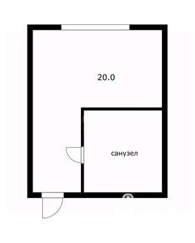 Студия квартира, вторичка, 20м2, 2/3 этаж