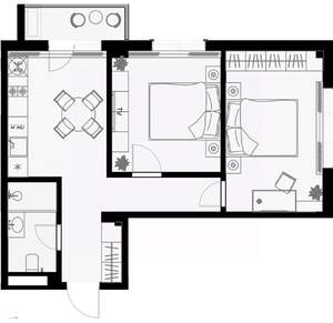 2-к квартира, вторичка, 54м2, 4/7 этаж