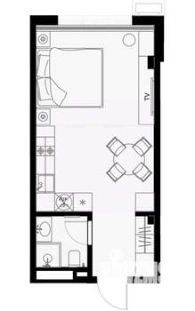 Студия квартира, вторичка, 30м2, 2/7 этаж