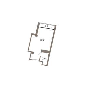 Студия квартира, вторичка, 23м2, 2/11 этаж