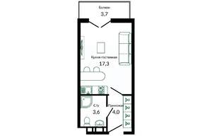 Студия квартира, вторичка, 25м2, 8/11 этаж