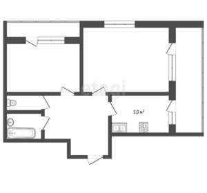 2-к квартира, вторичка, 48м2, 5/12 этаж