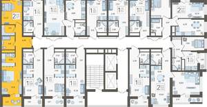2-к квартира, вторичка, 52м2, 18/19 этаж