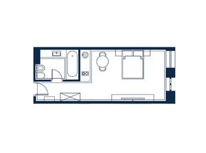 1-к квартира, строящийся дом, 33м2, 4/4 этаж