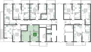 1-к квартира, вторичка, 34м2, 1/12 этаж