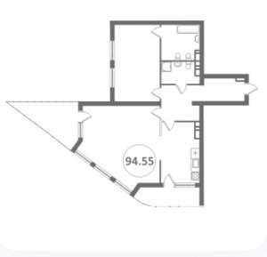 2-к квартира, вторичка, 103м2, 8/21 этаж