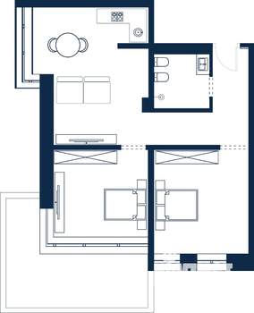 2-к квартира, вторичка, 70м2, 3/4 этаж