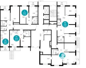 1-к квартира, вторичка, 40м2, 1/17 этаж