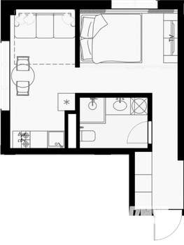 1-к квартира, строящийся дом, 30м2, 7/7 этаж