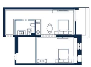 1-к квартира, вторичка, 60м2, 3/4 этаж