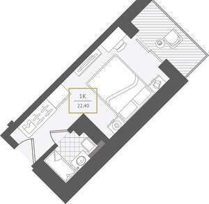 Студия квартира, вторичка, 23м2, 3/10 этаж
