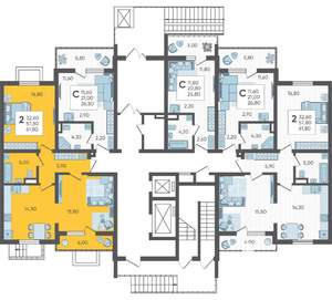 2-к квартира, вторичка, 62м2, 1/10 этаж