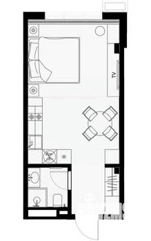 Студия квартира, вторичка, 30м2, 5/7 этаж