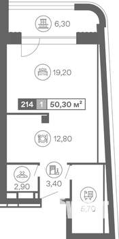 2-к квартира, вторичка, 50м2, 2/8 этаж