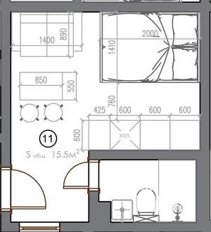 Студия квартира, вторичка, 15м2, 1/3 этаж