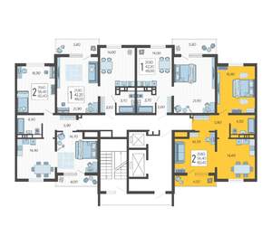 2-к квартира, вторичка, 60м2, 11/16 этаж