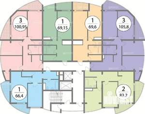2-к квартира, вторичка, 87м2, 12/19 этаж