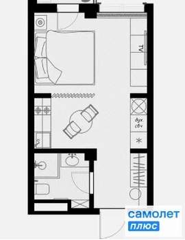 1-к квартира, вторичка, 29м2, 5/7 этаж