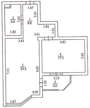 2-к квартира, вторичка, 62м2, 10/15 этаж