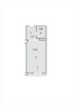 Студия квартира, вторичка, 27м2, 3/7 этаж