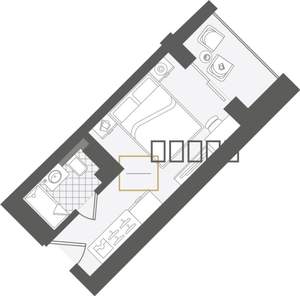 1-к квартира, строящийся дом, 22м2, 10/10 этаж