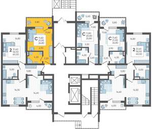 Студия квартира, вторичка, 27м2, 1/16 этаж