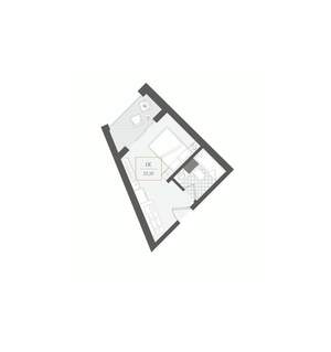 Студия квартира, вторичка, 23м2, 7/10 этаж