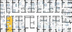 Студия квартира, вторичка, 23м2, 12/19 этаж