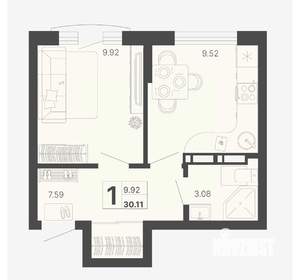 1-к квартира, вторичка, 30м2, 15/20 этаж