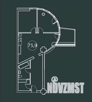 2-к квартира, вторичка, 76м2, 9/24 этаж