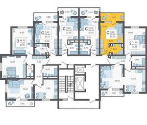 Студия квартира, строящийся дом, 26м2, 8/10 этаж