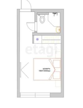 Студия квартира, вторичка, 21м2, 11/1 этаж