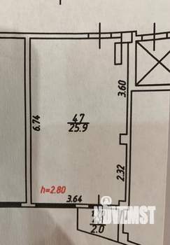 Студия квартира, вторичка, 26м2, 3/10 этаж