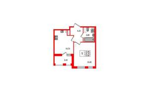 1-к квартира, вторичка, 34м2, 2/5 этаж