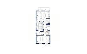 2-к квартира, строящийся дом, 107м2, 4/4 этаж
