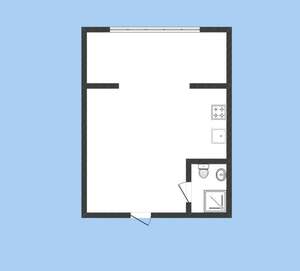 Студия квартира, вторичка, 49м2, 1/5 этаж